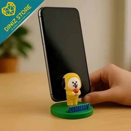 Suporte Telefone Mesa Verde Escritório Celular Tablet Apoio Aparelho Encosto Pezinho Cachorrinho