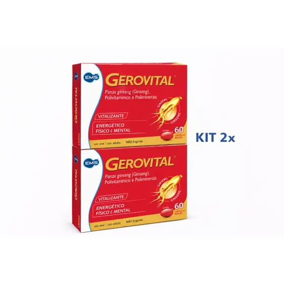 Kit Gerovital 2x 60 Comprimidos Vitamina Para Mente e Memória
