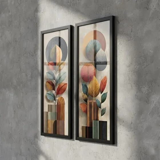 Kit 2 Quadros decorativos Cozinha Café 18x45 decoração cozinha