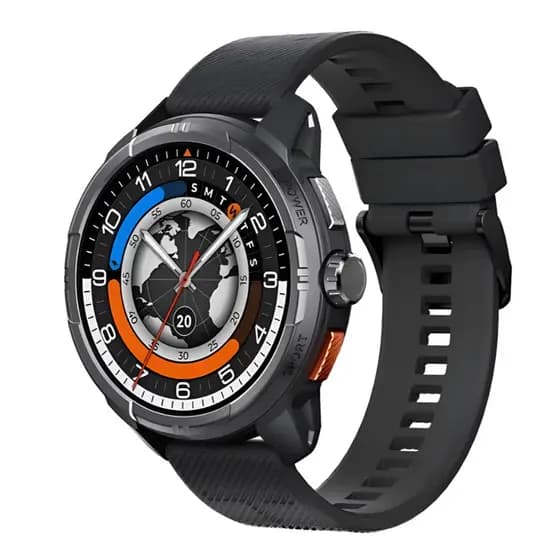 Smartwatch Haylou Solar Ultra Preto 1,6 Sport Silicone Gps Preto Mesh Cinza-escuro
