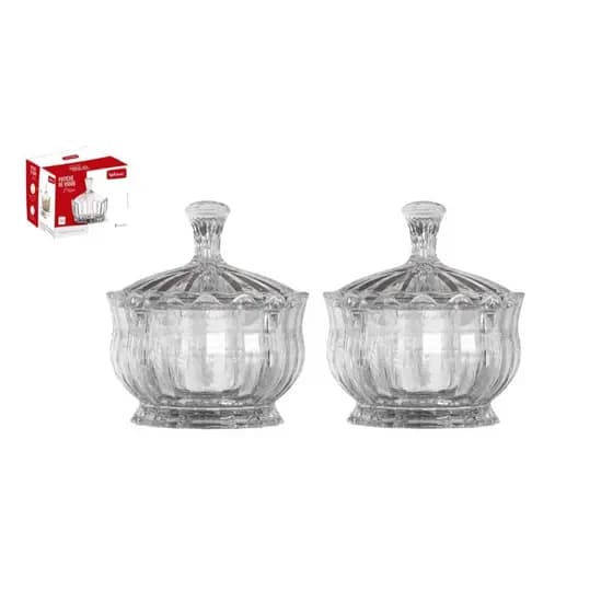 Bomboniere de Vidro 240ml Decoração Elegante e Organizada Potiche Premium Casa Cozinha Lembrancinha