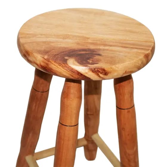 Banquinho Madeira Maciça 50cm Alt Banqueta Tamborete Banco Médio Casa Decoração