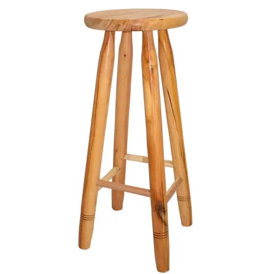 Banquinho Madeira Maciça 70cm Alt Banqueta Tamborete Banco Alto Balcão