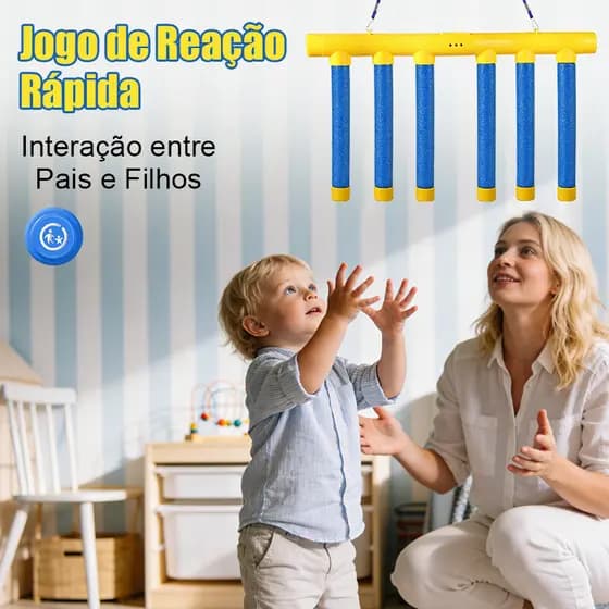 Jogo De Bastões De Queda De SUPER Desafio , Bastão De Agarrar Olhos E Mãos Para Exercícios De Reação Rápida