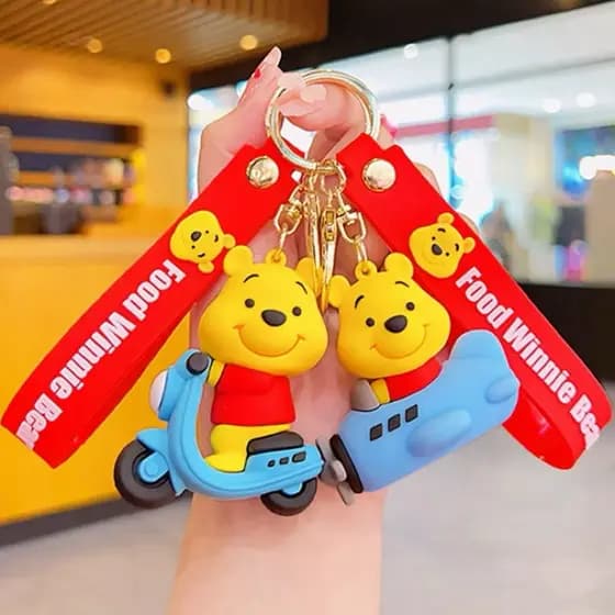 Chaveiro Fofo Urso Pooh | Modelos Moto 🛵 e Avião ✈️