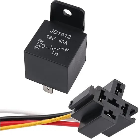 Relé Automotivo universal 12v 40A Com Soquete Para Serviço Pesado Caminhão Carro Van Motocicleta E Barco- AC391