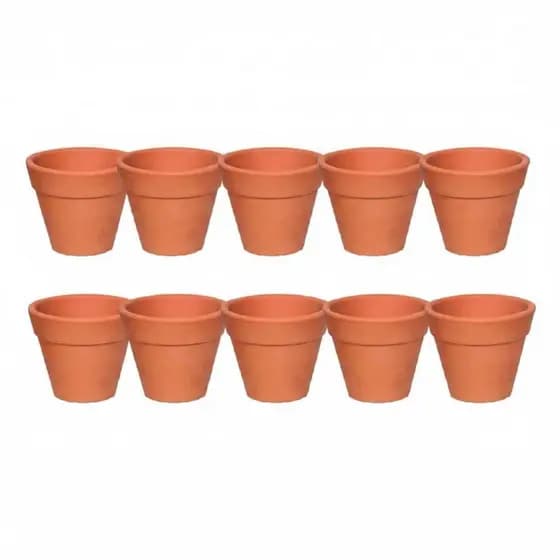 Kit Mini Vasos de Barro Cerâmica Cachepôs 8×7cm Vasinho para Flor, Suculentas, Cactos, Orquídeas, Jardinagem, Decoração