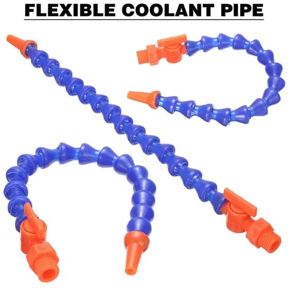 Mangueiras flexíveis de plástico para água, óleo e líquido refrigerante com bico de 300mm e interruptor para CNC ZMZW