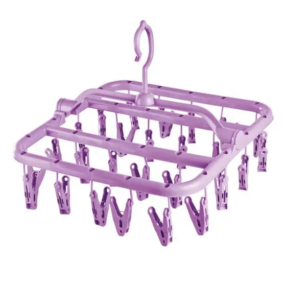 Varal Multiuso Meia Calcinha Cueca Roupa Intimas Multiuso 26 Prendedores Dobrável Retrátil Resistente Pratico Preto