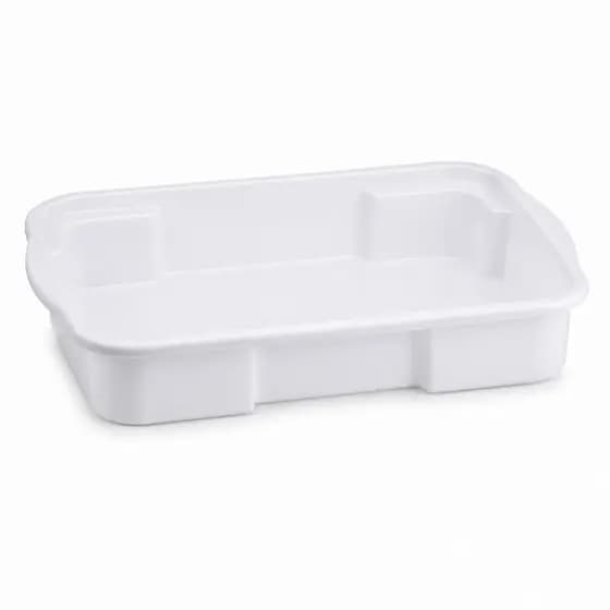 Kit 6 Bandeja Plástica Empilhável Branca 10L Para Restaurante E Cozinha
