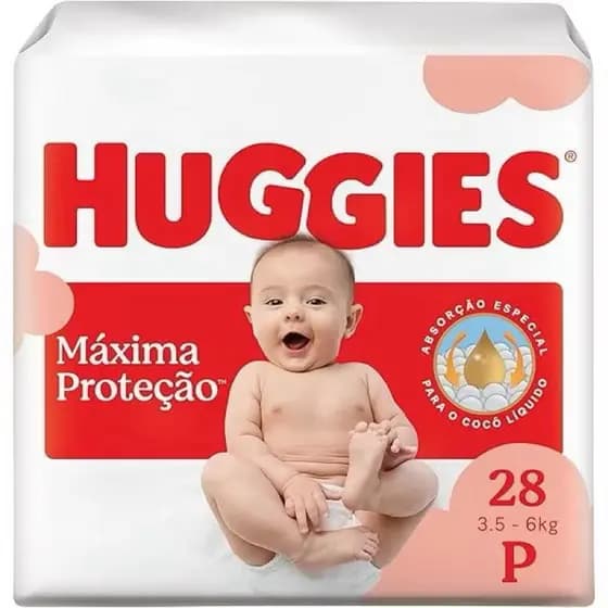 Fralda Descartáveis Huggies Rápida Absorção | P | M | G | XG | XXG