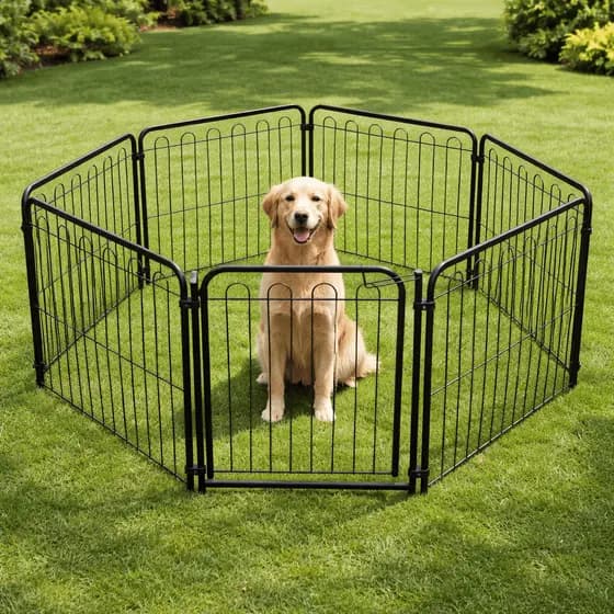 Portão c/ Cercado Pet 6 Módulos Portátil Segurança Dobrável 65cm Cachorro Cercadinho Criança Klimix