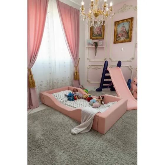 Cama Infantil Montessoriana Encanto Portátil + colchão 70x150 cm