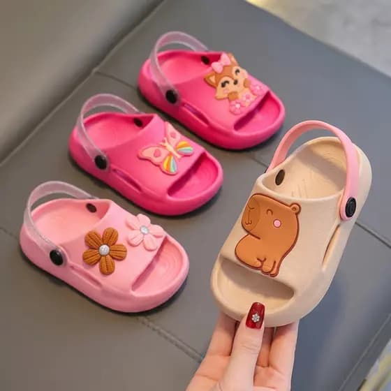 Sandália Infantil Nuvita Babuche Kids Super Leve Confortável com Personagens Menina Promoção