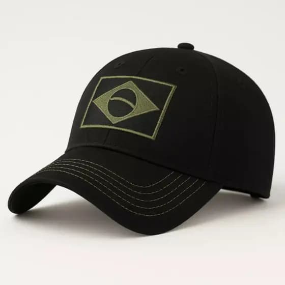 Boné Camuflagem Brasil Bandeira Tático Militar Exército Masculino Patriota Preto Bege Azul Marinho