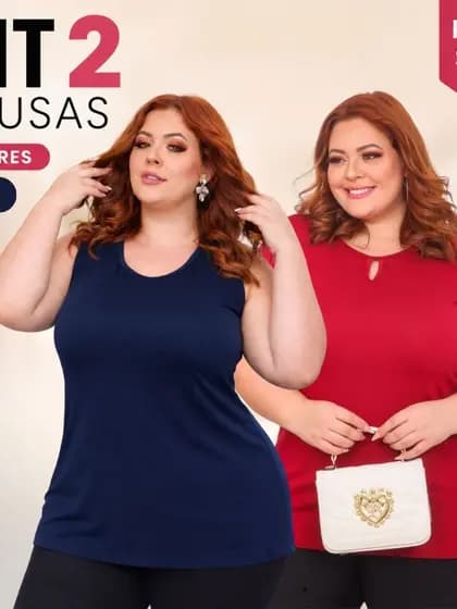 Kit Plus Size Blusa Feminina + Regata em Viscolinho Conforto Estilo Ideal Para o Dia a DiaG1/G2/G3