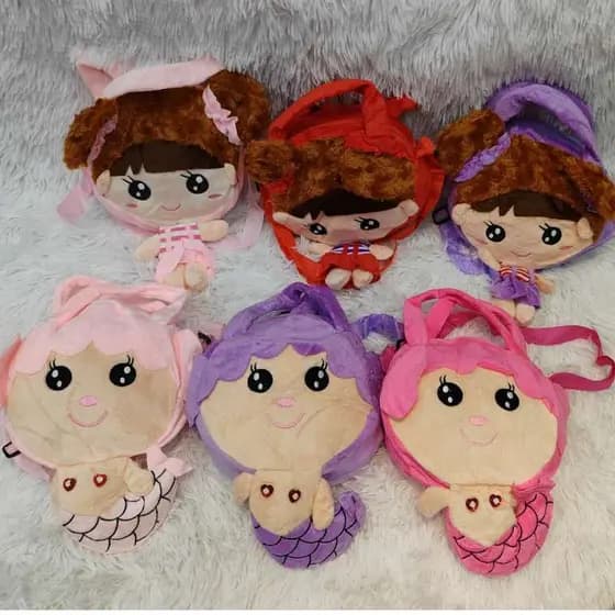 Bolsa Infantil BicnhinhoDe Pelucia / Mochila Com Alça BONECA