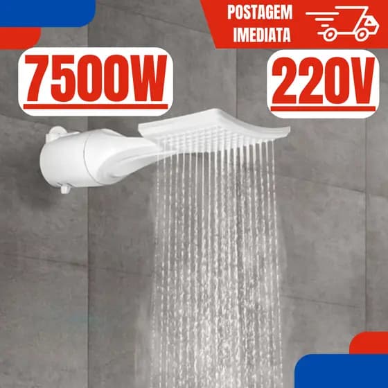Chuveiro Ducha Multitemperaturas Eletrônica Loren Shower Ultra Lorenzetti 220V 7500W Branco