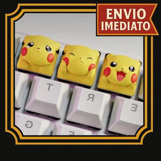 Keycap Tecla Artesanal Pokemon Anime - Pikachu Pokemon