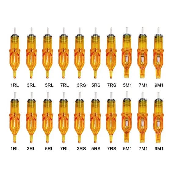 20 Peças De Ferramentas Essenciais Para Acessórios De Tatuagem De Desinfecção Descartáveis RL/RM/M1/RS