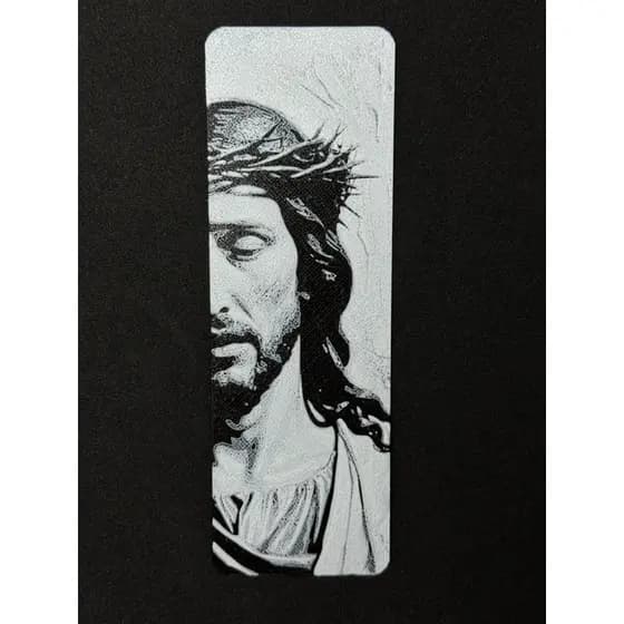 Marca-Página Jesus 3D Alto Relevo Marcador Bíblico Religioso Criativo Presente Evangélico Fé