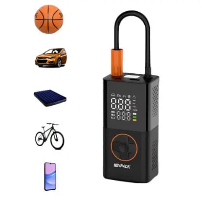 Compressor De Ar Elétrico Portátil Digital Ncher Pneu Carro Moto Bike Bicicleta Bola Piscina Inflável