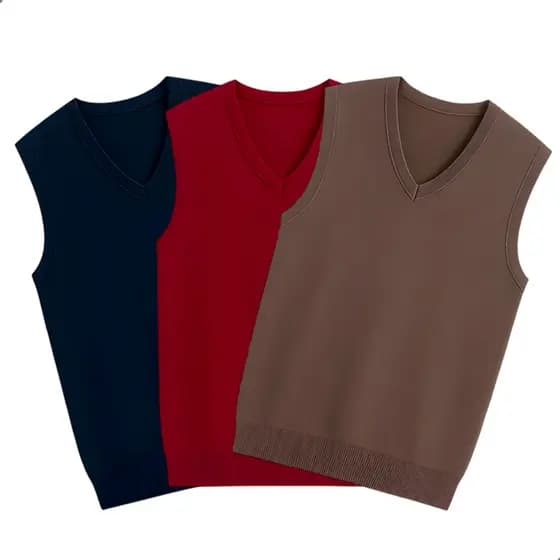 Colete Masculino em Tricot com Decote V Elegante e Confortável para Inverno Estilo Social Casual Lã Macia