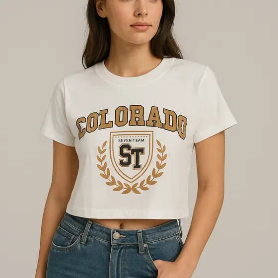 Cropped Feminino Estampado Camiseta Manga Curta Moderna