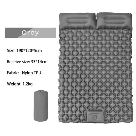 Colchão Inflável Duplo/Único para Camping ao Ar Livre com Bomba de Ar Inflável Integrada, Colchão de Dormir TPU Ultra Le