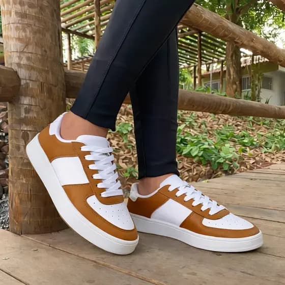 Tênis Casual Masculino e Feminino Caramelo Lançamento 2026 Dia a Dia Premium | 34 ao 43 - Promoção