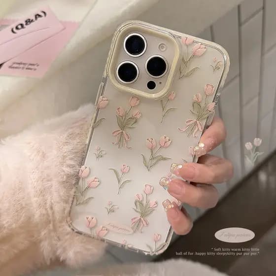 Capinha Capa para MOTO E22 E40 G14 G10 G20 G30 G22 G24 G34 G52 G54 G60 G84 Flor transparente Anti-impacto