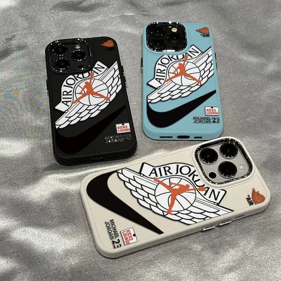 Capinha Capa Logotipo do Air Jordan iPhone 11 12 13 14 15 16 17 Pro MAX X XR XS MAX Plus CASE Silicone Anti-impacto