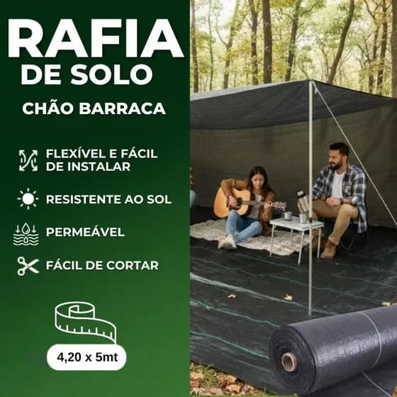 Rafia para forrar o chão da barraca rafia em camping 4,20 x 15mt - Rafia impermeável para barraca acampamento