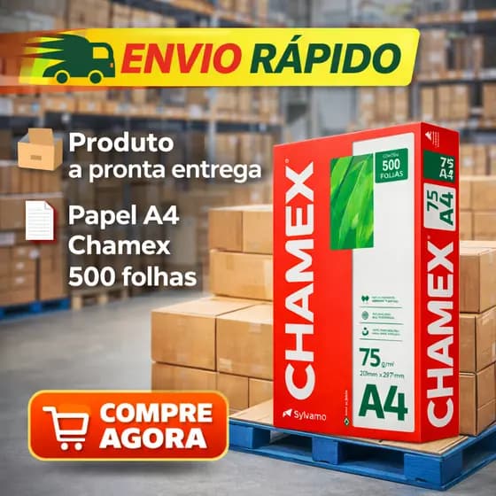 Papel Sulfite Oficio A4 Chamex Resma 500Folhas