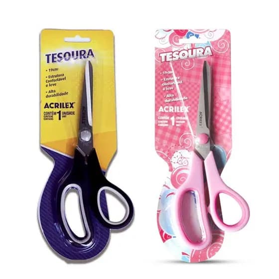 Tesoura Multiuso 19Cm Profissional Acrilex Alta Durabilidade