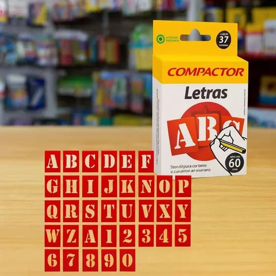 Letras e Numeros Vazadas Compactor – Molde 35 mm ou 60 mm