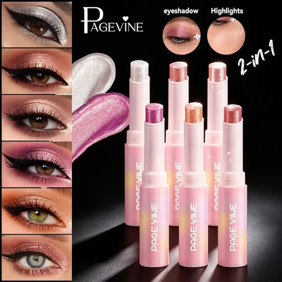 PAGINAVINE Sombra Glitter em Gel Brilho Deslumbrante | Multicor Pigmentação Intensa Longa Duração Efeito Glow