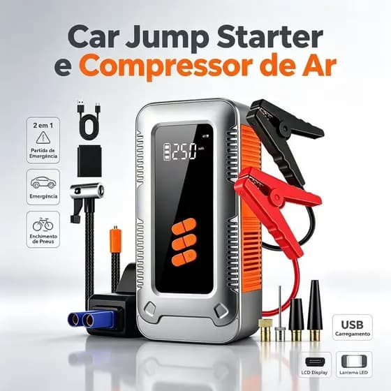 20000mAh Car Starter LED Iluminação Carregamento De Celular Fonte De Alimentação De Partida De Emergência Motocicletas D