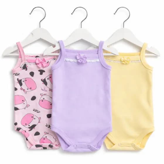 Kit 3 Body de bebê infantil de menina body feminino body de bebê menina