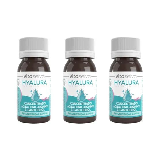 Kit Com 3 Óleo Capilar Hyalura Concentrado 30ml - Vita Seiva