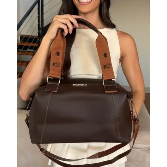Bolsa Feminina Grande Alça Gorgorão Transversal Tiracolo Regulavel Bolso Interno Berlim Presente Dia Das Mães