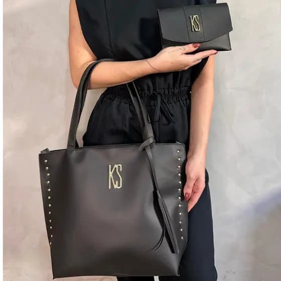 Kit Bolsa Carteira Sacola Tote Porta Documentos Feminina Elegante