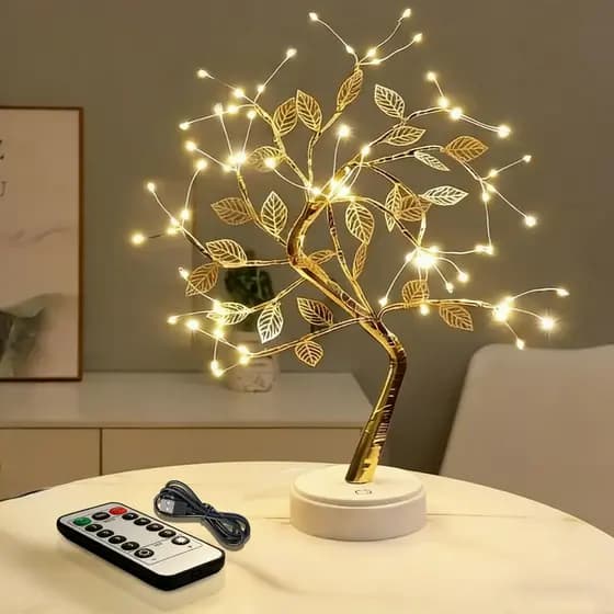 Luz dourada da folha do diodo emissor de luz para a decoração home com controlo a distância