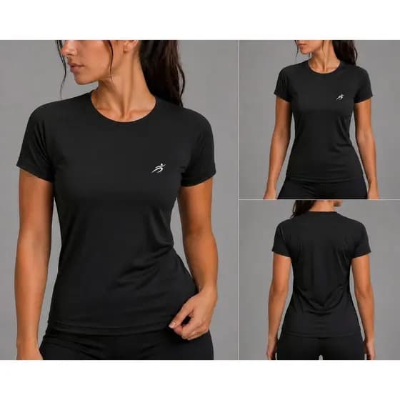 Camiseta Baby Look Dry Fit Linha Premium Blusa Treino Corrida Esporte