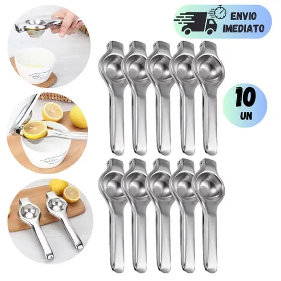 KIT 6 A 10 ESPREMEDOR DE LIMAO INOX PREMIUM MULTIUSO PARA LARANJA SUCOS PARA FRUTAS UTENSÍLIO