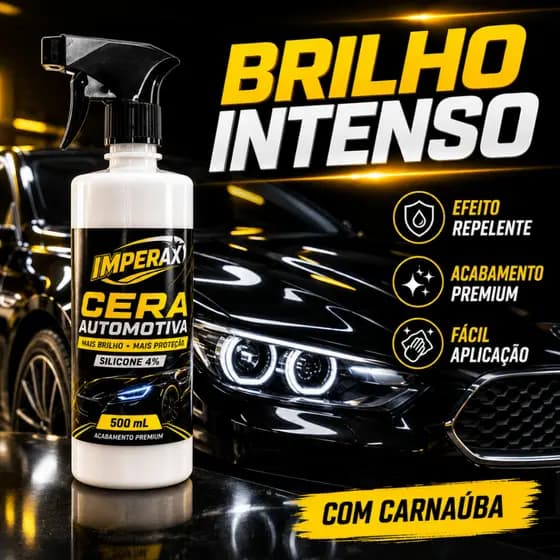 Cera Líquida Automotiva Cera Microcristalizadora Brilho automotivo Repelente 500ml Envio Rapido