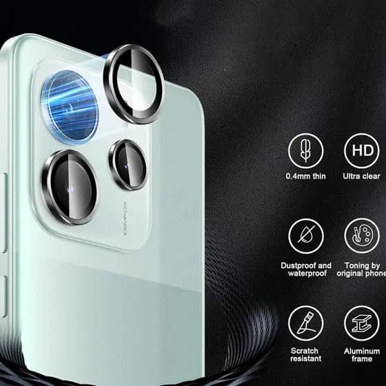 MOTO G15 G35 G55 G75 G75 G84 G85 EDGE 40Neo EDGE50Protetor De Tela De Lente De Câmera Anel De Metal Com Vidro Tempera