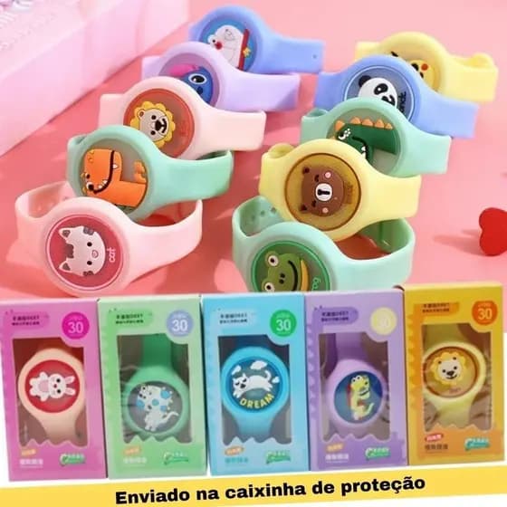 Pulseira Infantil Repelente Que Brilha E Espanta Mosquitos