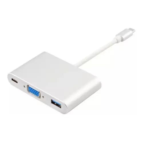 Cabo Adaptador Type C 3em 1 Usbc Vga Usb 3.1