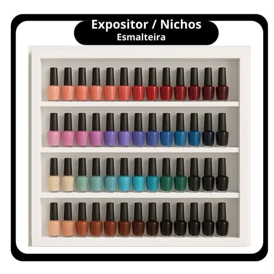 Expositor Para 70 esmaltes,tintas,linhas,miniaturas,decorações Prateleira Nicho De Parede